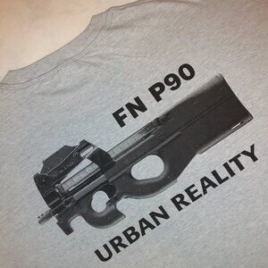 FN P90 "Urban Reality" * Sz 3X * Chest: 55" * EUC * FNH USA * Heather Gray
